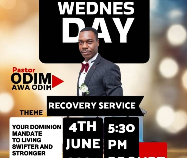 Your Dominion Mandate to Living Swifter and Stronger – Wednesday Recovery Service