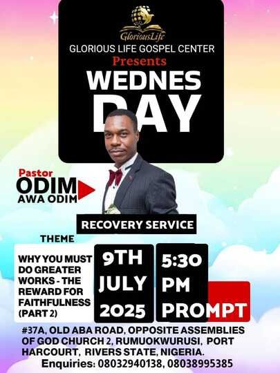 Why You Must do Greater Works – The Reward for Faithfulness Part 2 – Wednesday Recovery Service