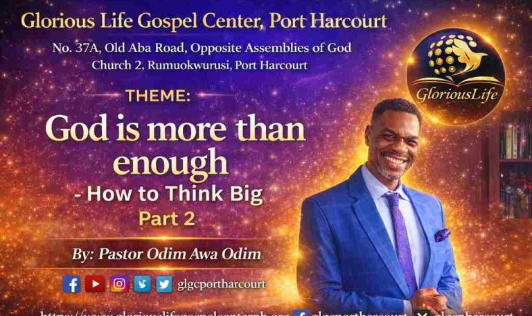 God is More Than Enough How to Think Big Part 2 Pastor Odim Awa Odim