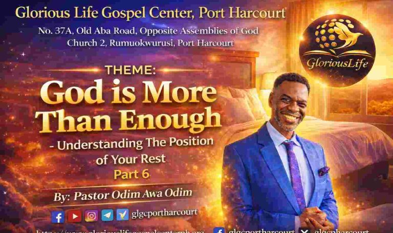 God is More Than Enough Understanding the Position of Your Rest Part 6 Pastor Odim Awa Odim